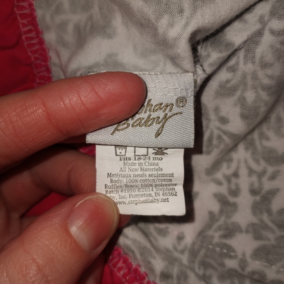 18-24M Cute Paisley Floral Black, White & Hot Pink Baby Girl Outfit - Picture 4 of 9